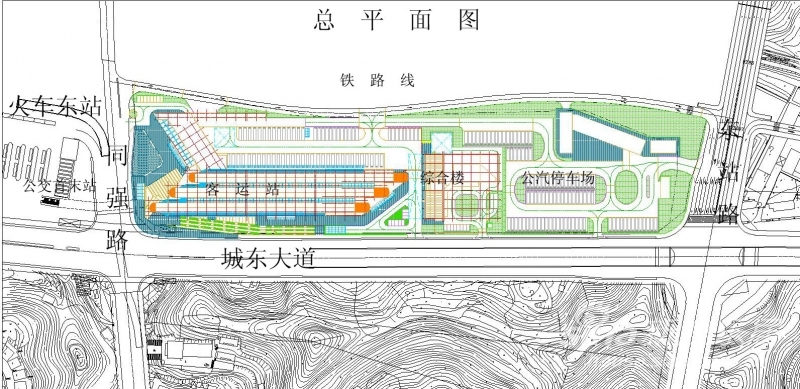 惊艳 强悍的宜昌东站片区 宜昌市交通枢纽中心效果图  (600x292)