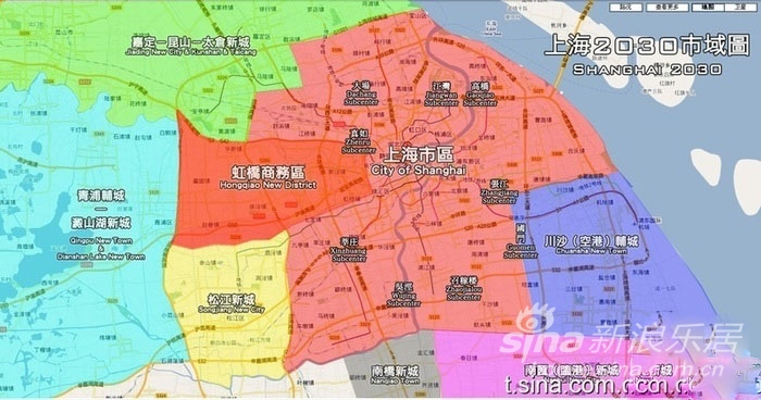 上海2030市区规划图