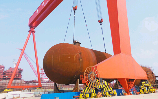 中集安瑞科建成中国首艘LNG运输船罐